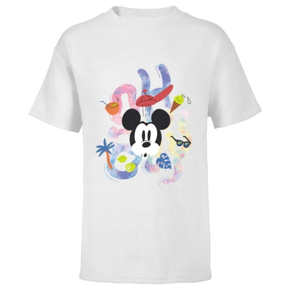 Disney Mickey Mouse “Oh Boy” Summer Beach Vacation Surprise- Short Sleeve T-Shirt for Kids - Customized-White