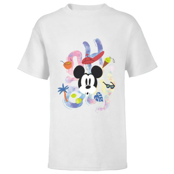 Disney Mickey Mouse “Oh Boy” Summer Beach Vacation Surprise- Short Sleeve T-Shirt for Kids - Customized-White