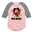 thumbnail image 1 of Disney - Mickey Mouse - Oh Boy! - Toddler & Youth Girls Raglan Graphic T-Shirt, 1 of 4