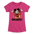 thumbnail image 1 of Disney - Mickey Mouse - Oh Boy! - Toddler & Youth Girls Short Sleeve Graphic T-Shirt, 1 of 5