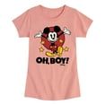 thumbnail image 1 of Disney - Mickey Mouse - Oh Boy! - Toddler & Youth Girls Short Sleeve Graphic T-Shirt, 1 of 5