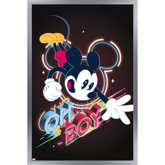 Disney Mickey Mouse - Oh Boy Wall Poster, 22.375" x 34" Framed