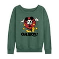 thumbnail image 1 of Disney - Mickey Mouse - Oh Boy! - Women's Lightweight French Terry Long Sleeve Shirt, 1 of 4