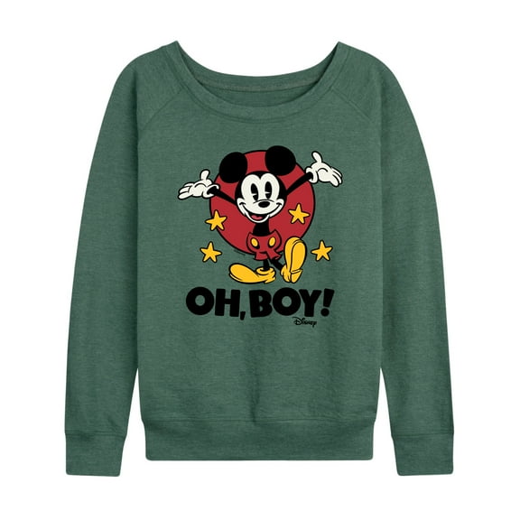 Disney - Mickey Mouse - Oh Boy! - Women's Lightweight French Terry Long Sleeve Shirt