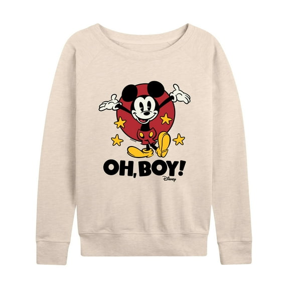 Disney - Mickey Mouse - Oh Boy! - Women's Lightweight French Terry Long Sleeve Shirt