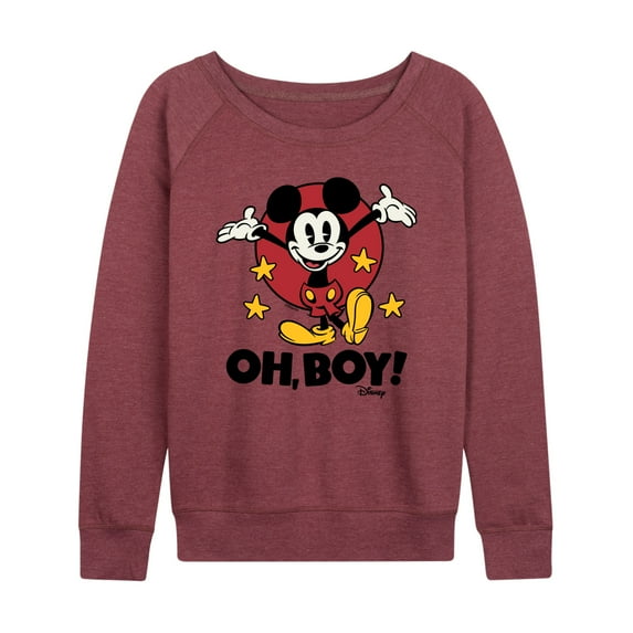 Disney - Mickey Mouse - Oh Boy! - Women's Lightweight French Terry Long Sleeve Shirt