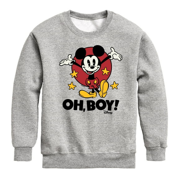 Disney - Mickey Mouse - Oh Boy! - Youth Crewneck Fleece Sweatshirt