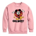 thumbnail image 1 of Disney - Mickey Mouse - Oh Boy! - Youth Crewneck Fleece Sweatshirt, 1 of 4