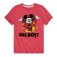 thumbnail image 1 of Disney - Mickey Mouse - Oh Boy! - Youth Short Sleeve Graphic T-Shirt, 1 of 5