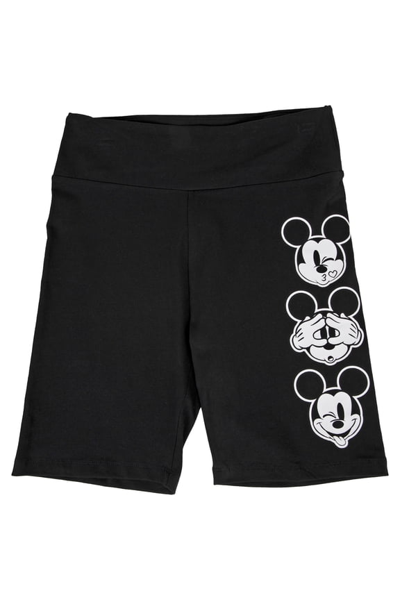 Disney Mickey Mouse Oh My Gosh Expressions Women's Biker Shorts-Large