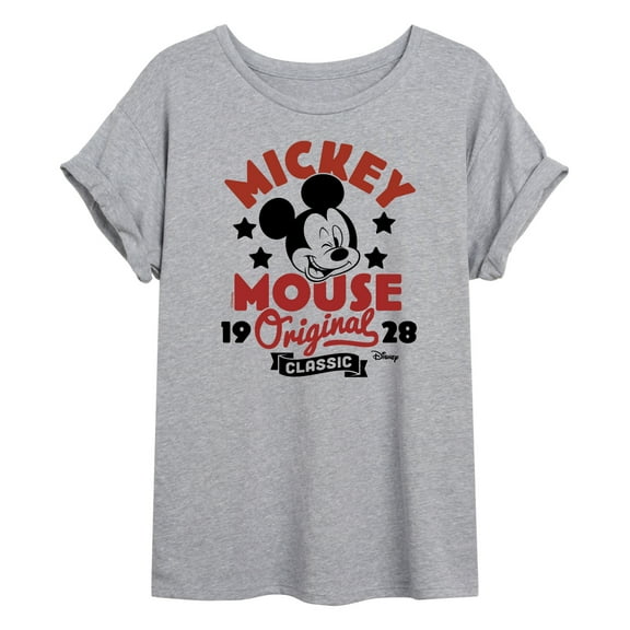 Disney - Mickey Mouse - Original & Classic Since 1928 - Juniors Ideal Flowy Muscle T-Shirt