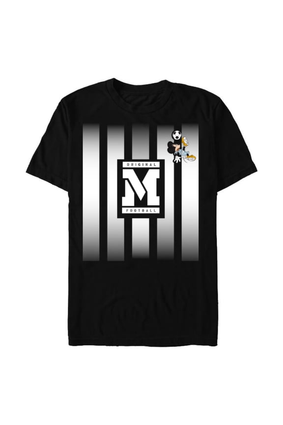 Mickey Mouse Original Football M Soccer - Short Sleeve Blended T-Shirt for Adults - Customized-Black