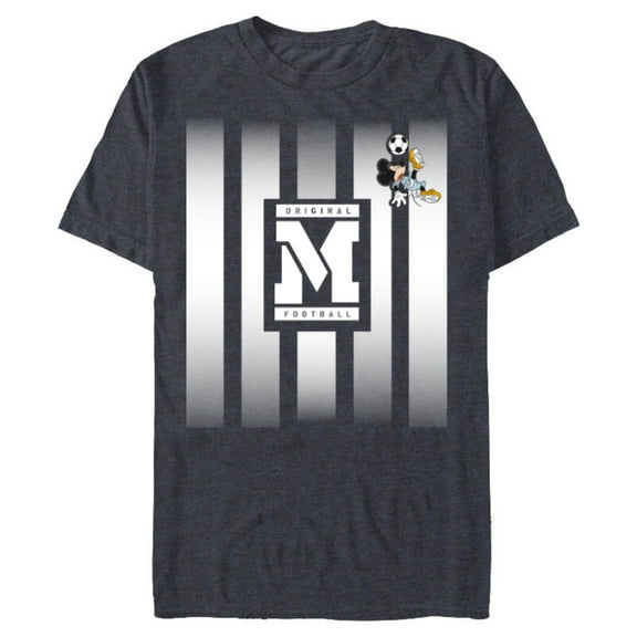 Disney Mickey Mouse Original Football M Soccer - Short Sleeve Blended T-Shirt for Adults - Customized-Navy Heather