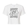 thumbnail image 1 of Disney - Mickey Mouse - Original Sketch - Juniors Cropped Cotton Blend T-Shirt, 1 of 5
