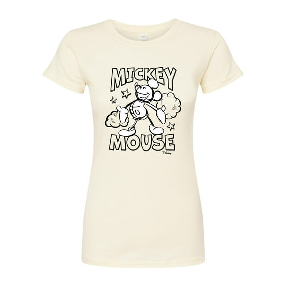 Disney - Mickey Mouse - Original Sketch - Juniors Fitted Graphic T-Shirt