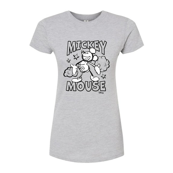 Disney - Mickey Mouse - Original Sketch - Juniors Fitted Graphic T-Shirt