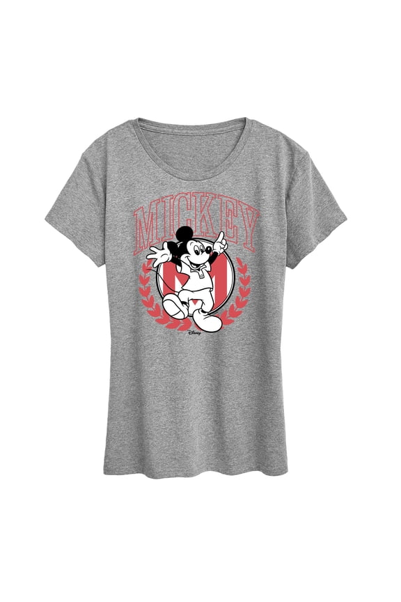 - Mickey Mouse Outline - Sporty Athletic - Women's Short Sleeve Graphic T-Shirt