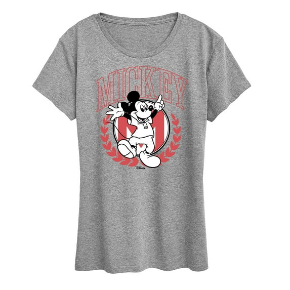 Disney - Mickey Mouse Outline - Sporty Athletic - Women's Short Sleeve Graphic T-Shirt