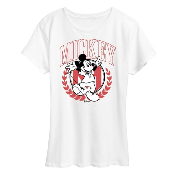 Disney - Mickey Mouse Outline - Sporty Athletic - Women's Short Sleeve Graphic T-Shirt