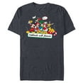 thumbnail image 1 of Disney Mickey Mouse & Pals Celebrate with Friends Christmas - Short Sleeve Blended T-Shirt for Adults - Customized-Navy Heather, 1 of 5