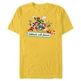 thumbnail image 1 of Disney Mickey Mouse & Pals Celebrate with Friends Christmas - Short Sleeve Blended T-Shirt for Adults - Customized-Yellow, 1 of 5