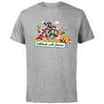 thumbnail image 1 of Disney Mickey Mouse & Pals Celebrate with Friends Christmas - Short Sleeve Cotton T-Shirt for Adults - Customized-Athletic Heather, 1 of 5