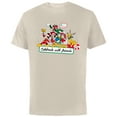 thumbnail image 1 of Disney Mickey Mouse & Pals Celebrate with Friends Christmas - Short Sleeve Cotton T-Shirt for Adults - Customized-Natural, 1 of 5