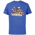 thumbnail image 1 of Disney Mickey Mouse & Pals Celebrate with Friends Christmas - Short Sleeve Cotton T-Shirt for Adults - Customized-Royal Heather, 1 of 5