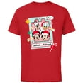 thumbnail image 1 of Disney Mickey Mouse & Pals Christmas Celebrate with Friends - Short Sleeve Cotton T-Shirt for Adults - Customized-Red, 1 of 5