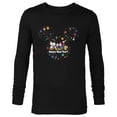 thumbnail image 1 of Disney Mickey Mouse & Pals Head Icon Cute Happy New Year - Long Sleeve T-Shirt for Men - Customized-Black, 1 of 5