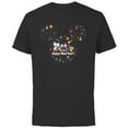 thumbnail image 1 of Disney Mickey Mouse & Pals Head Icon Cute Happy New Year - Short Sleeve Cotton T-Shirt for Adults - Customized-Black, 1 of 5