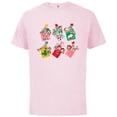 thumbnail image 1 of Disney Mickey Mouse & Pals Holiday Christmas Gift Tags - Short Sleeve Cotton T-Shirt for Adults - Customized-Soft Pink, 1 of 5