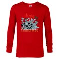 thumbnail image 1 of Disney Mickey Mouse & Pals Merry Christmas Retro Distressed - Long Sleeve T-Shirt for Men - Customized-New Red, 1 of 5