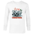 thumbnail image 1 of Disney Mickey Mouse & Pals Merry Christmas Retro Distressed - Long Sleeve T-Shirt for Men - Customized-White, 1 of 5