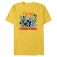 thumbnail image 1 of Disney Mickey Mouse & Pals Merry Christmas Retro Distressed - Short Sleeve Blended T-Shirt for Adults - Customized-Yellow, 1 of 5
