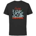 thumbnail image 1 of Disney Mickey Mouse & Pals Merry Christmas Retro Distressed - Short Sleeve Cotton T-Shirt for Adults - Customized-Black, 1 of 5