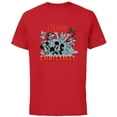 thumbnail image 1 of Disney Mickey Mouse & Pals Merry Christmas Retro Distressed - Short Sleeve Cotton T-Shirt for Adults - Customized-Red, 1 of 5