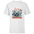 thumbnail image 1 of Disney Mickey Mouse & Pals Merry Christmas Retro Distressed - Short Sleeve T-Shirt for Kids - Customized-White, 1 of 5