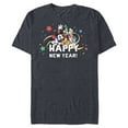 thumbnail image 1 of Disney Mickey Mouse & Pals Retro Happy New Year Celebration - Short Sleeve Blended T-Shirt for Adults - Customized-Navy Heather, 1 of 5