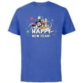 thumbnail image 1 of Disney Mickey Mouse & Pals Retro Happy New Year Celebration - Short Sleeve Cotton T-Shirt for Adults - Customized-Royal Heather, 1 of 5