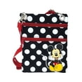 thumbnail image 1 of Disney Mickey Mouse Passport Bag Crossbody Purse Travel Black White, 1 of 8