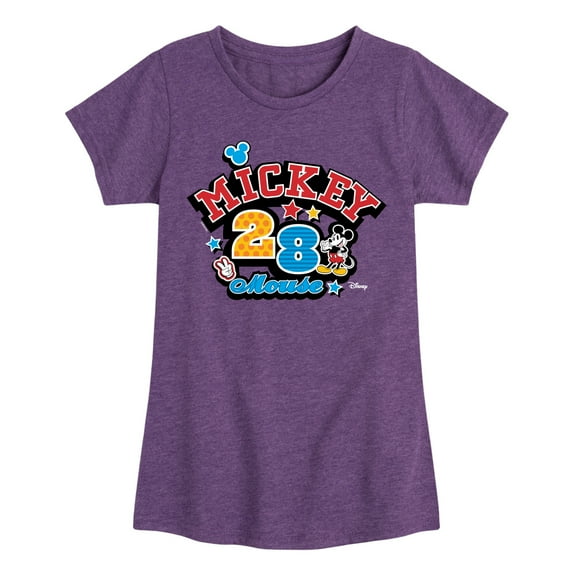 Disney - Mickey Mouse Pattern Collage - Toddler & Youth Girls Short Sleeve Graphic T-Shirt