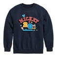 thumbnail image 1 of Disney - Mickey Mouse Pattern Collage - Youth Crewneck Fleece Sweatshirt, 1 of 5