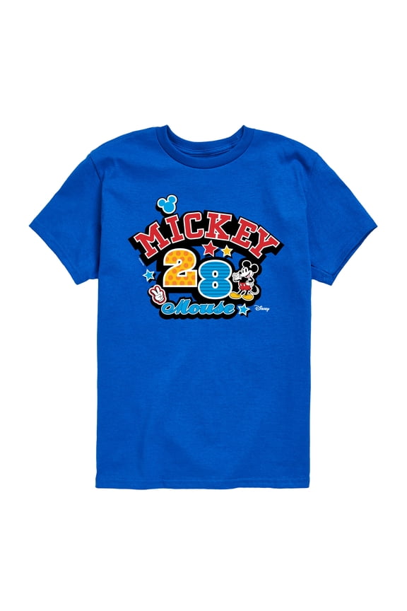 - Mickey Mouse Pattern Collage Short Sleeve Graphic T-Shirt