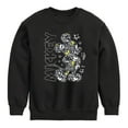 thumbnail image 1 of Disney - Mickey Mouse Pattern Drawing - Youth Crewneck Fleece Sweatshirt, 1 of 5
