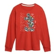 thumbnail image 1 of Disney - Mickey Mouse Pattern Drawing - Youth Long Sleeve Graphic T-Shirt, 1 of 5