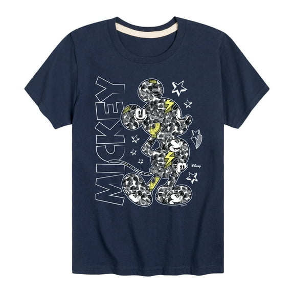 Disney - Mickey Mouse Pattern Drawing - Youth Short Sleeve Graphic T-Shirt
