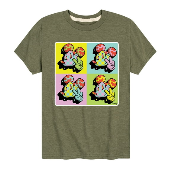 Disney - Mickey Mouse - Peace Sign On My Mind - Youth Short Sleeve Graphic T-Shirt