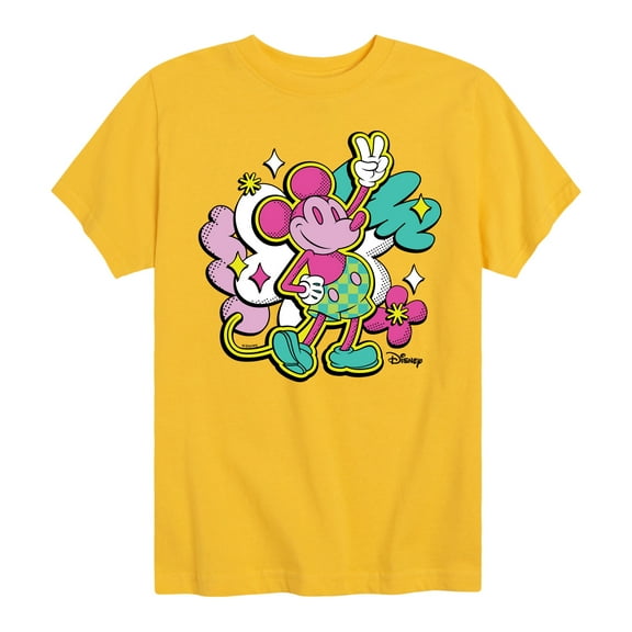 Disney - Mickey Mouse - Peace To You - Youth Short Sleeve Graphic T-Shirt