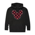 thumbnail image 1 of Disney - Mickey Mouse Plaid Silhouette Christmas - Men's Fleece Pullover Hoodie, 1 of 5